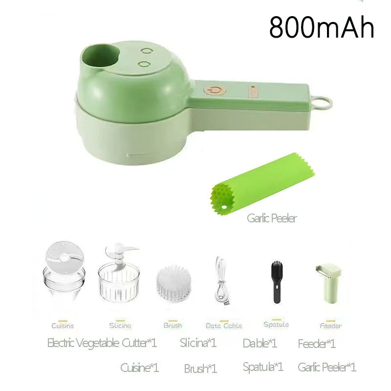 Portable Multifuction Electric Vegetable Chopper Rechargeable Handheld Cordless Food Processor for Meat Garlic Pepper Onion