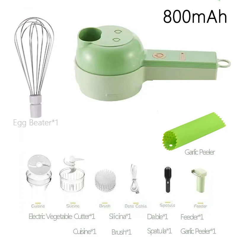 Portable Multifuction Electric Vegetable Chopper Rechargeable Handheld Cordless Food Processor for Meat Garlic Pepper Onion