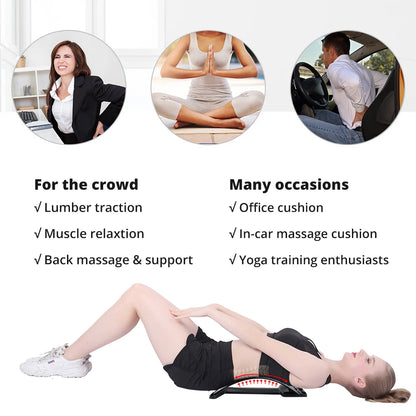 Magnetic Back Massage Muscle Relax Stretcher Posture Therapy Corrector Back Stretch Spine Stretcher Lumbar Support Pain Relief