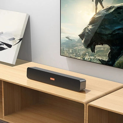 BMS09 TV Sound Bar Speaker Stereo Surround Dual Woofer PC Speakers for Home Theater Desktop Computer Boom Box Som