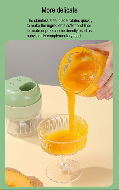 Wireless Electric Food Processor Vegetable Cutter Fruit Slicer Garlic Masher Mincer Handheld Stirrer Kitchen Cooking Accessories